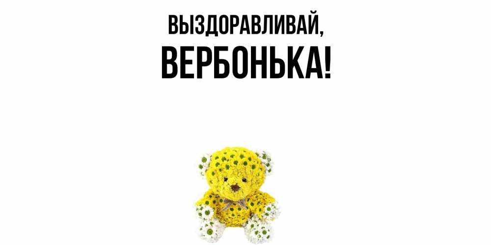 Открытка  для любимых и родных. вербонька, Выздоравливай  