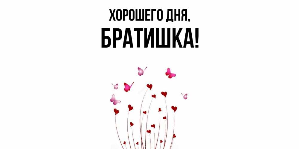 Открытка  для любимых и родных. Братишка, Хорошего дня  