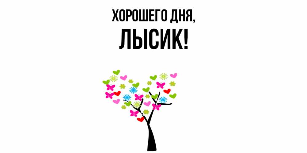 Открытка  для любимых и родных. лысик, Хорошего дня  