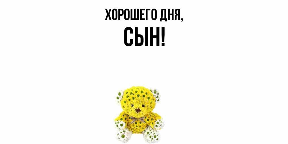 Открытка  для любимых и родных. Сын, Хорошего дня  