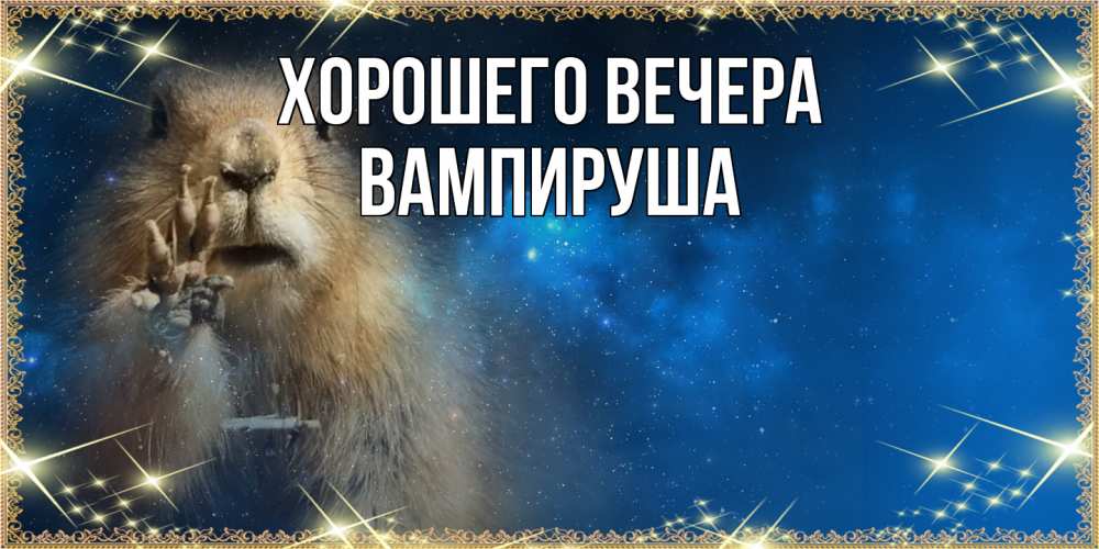 Открытка  для любимых и родных. вампируша, Хорошего вечера  