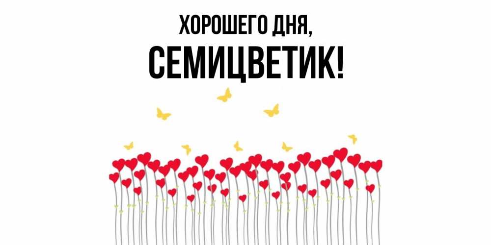 Открытка  для любимых и родных. семицветик, Хорошего дня  