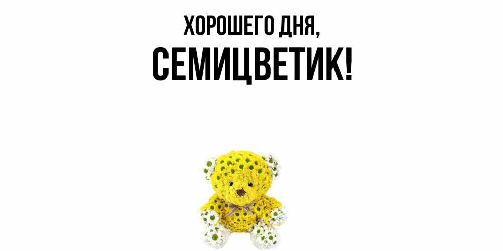 Открытка  для любимых и родных. семицветик, Хорошего дня  