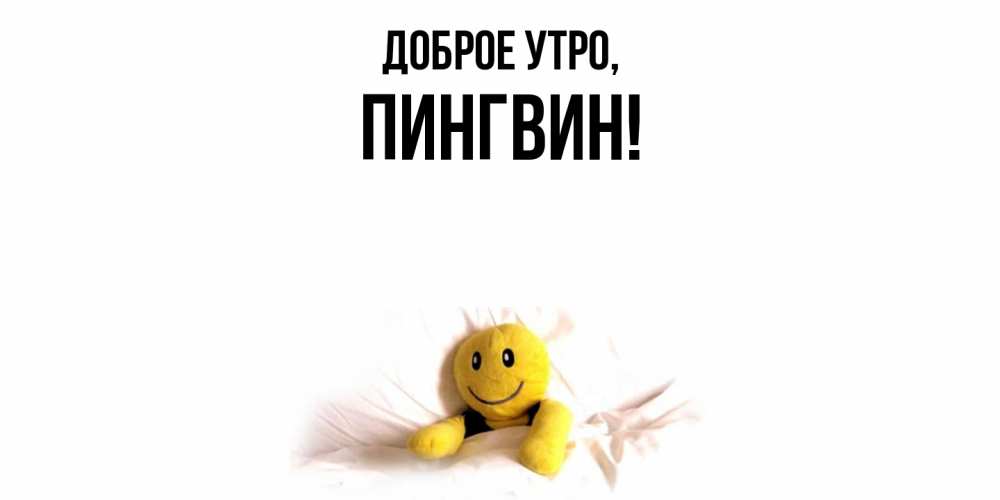 Картинка Доброе утро, пингвин