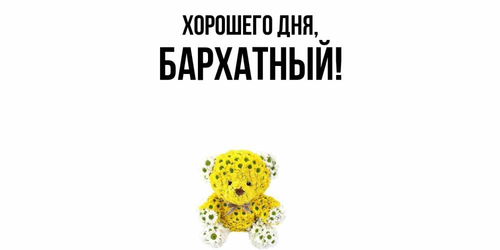 Открытка  для любимых и родных. бархатный, Хорошего дня  