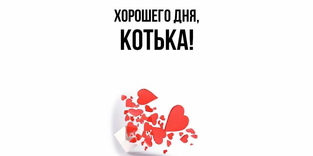 Открытка  для любимых и родных. котька, Хорошего дня  