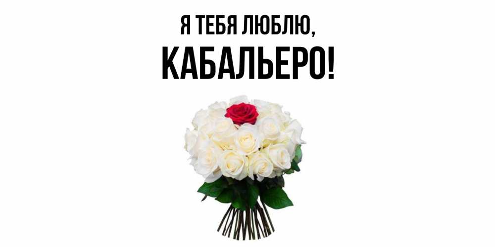 Открытка  для любимых и родных. кабальеро, Я тебя люблю  