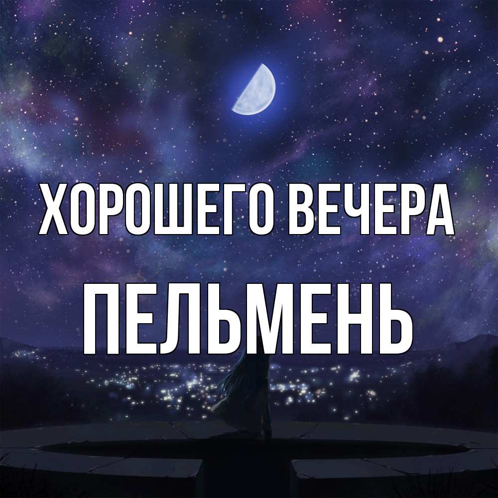 Открытка  для любимых и родных. пельмень, Хорошего вечера  