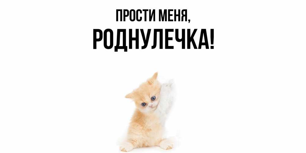 Открытка  для любимых и родных. роднулечка, Прости меня  