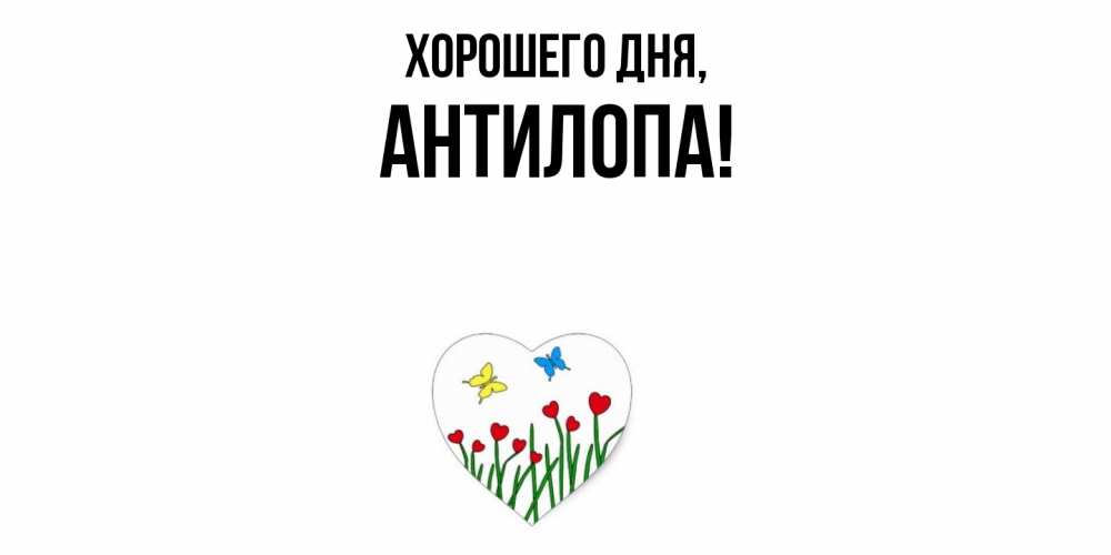 Открытка  для любимых и родных. антилопа, Хорошего дня  