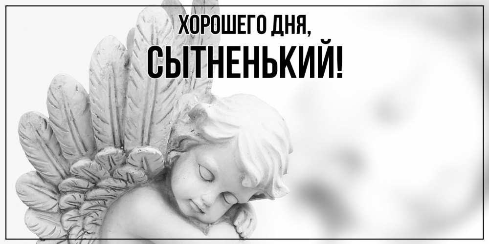 Открытка  для любимых и родных. сытненький, Хорошего дня  