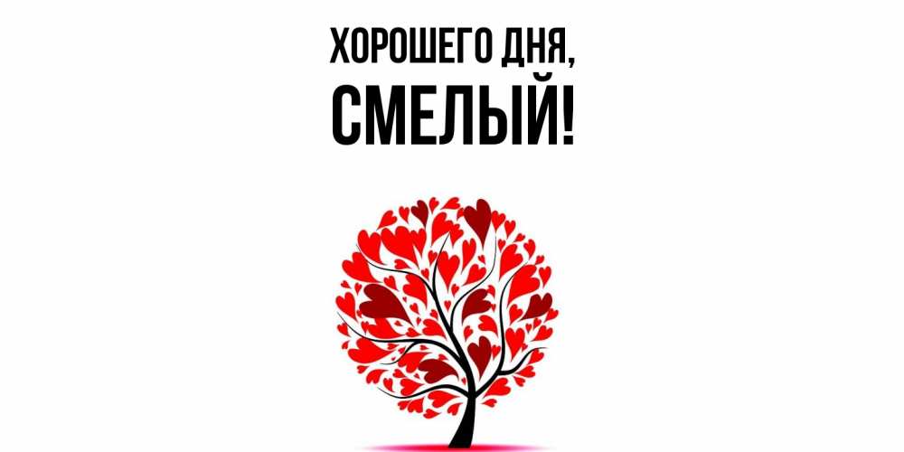 Открытка  для любимых и родных. смелый, Хорошего дня  