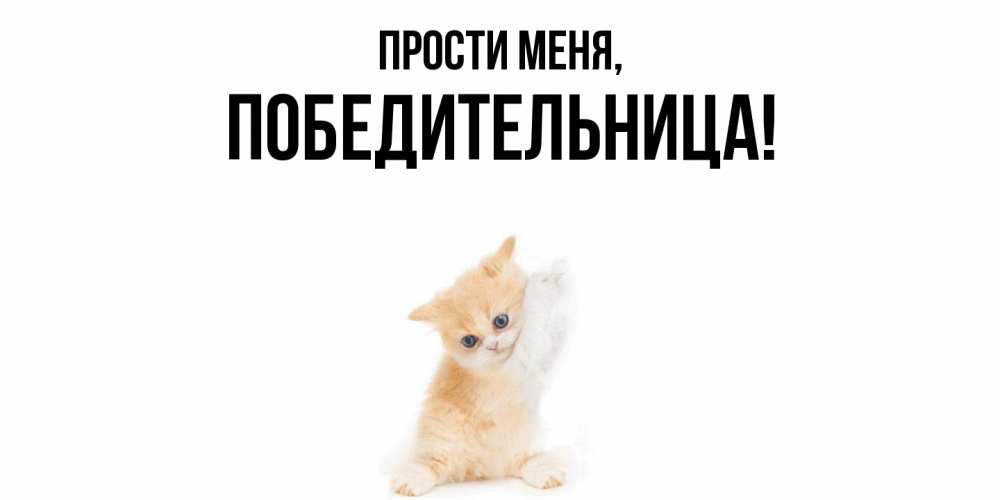 Открытка  для любимых и родных. победительница, Прости меня  