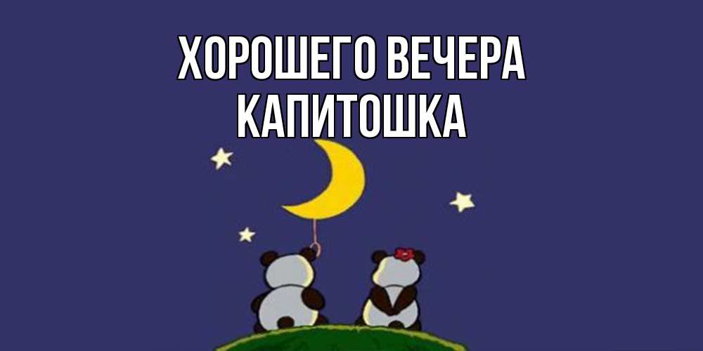 Открытка  для любимых и родных. капитошка, Хорошего вечера  