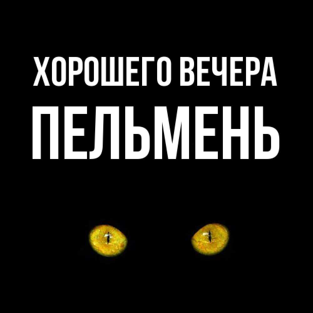 Открытка  для любимых и родных. пельмень, Хорошего вечера  