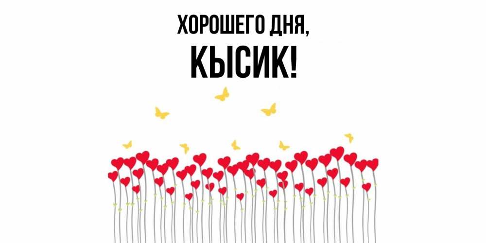 Открытка  для любимых и родных. кысик, Хорошего дня  