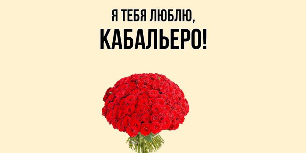 Открытка  для любимых и родных. кабальеро, Я тебя люблю  