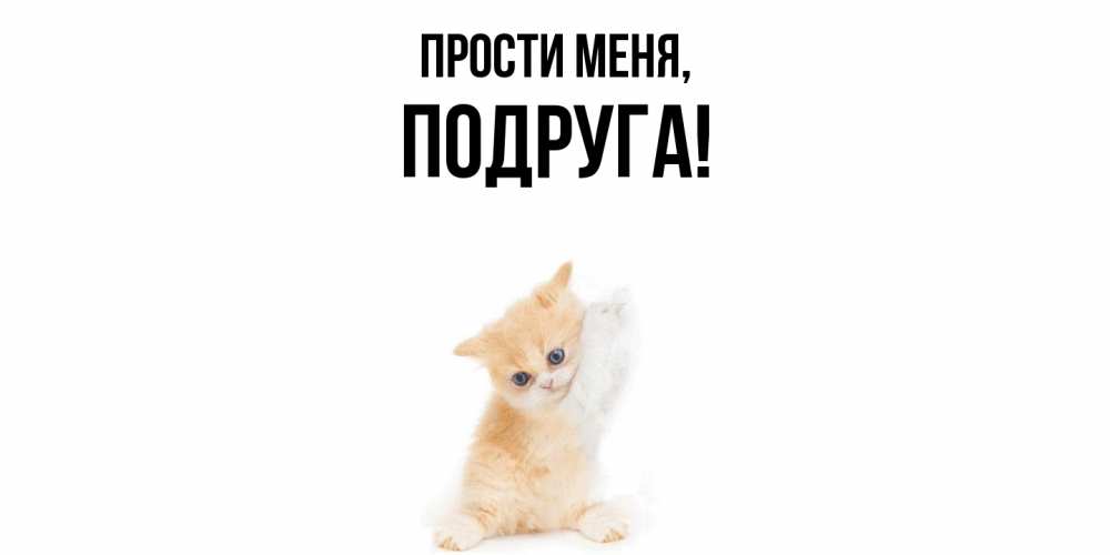 Открытка  для любимых и родных. Подруга, Прости меня  