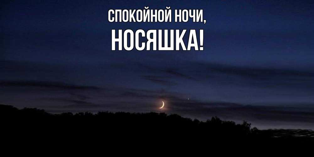 Открытка  для любимых и родных. носяшка, Спокойной ночи  