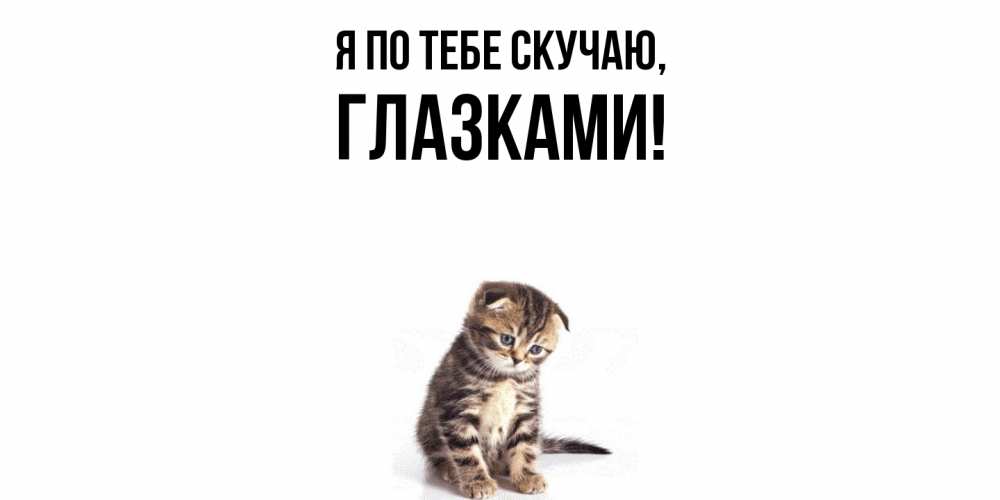 Открытка  для любимых и родных. глазками, Я по тебе скучаю  