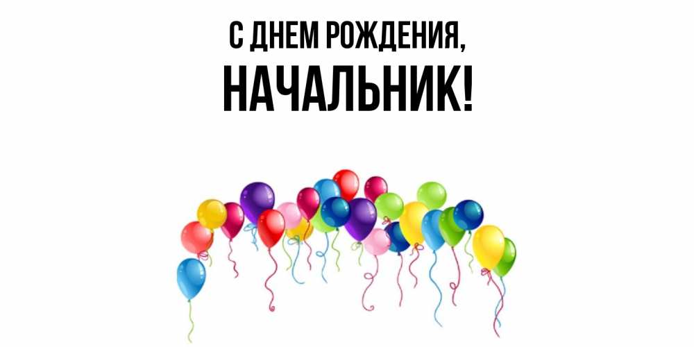 Открытка  для любимых и родных. Начальник, С днем рождения  