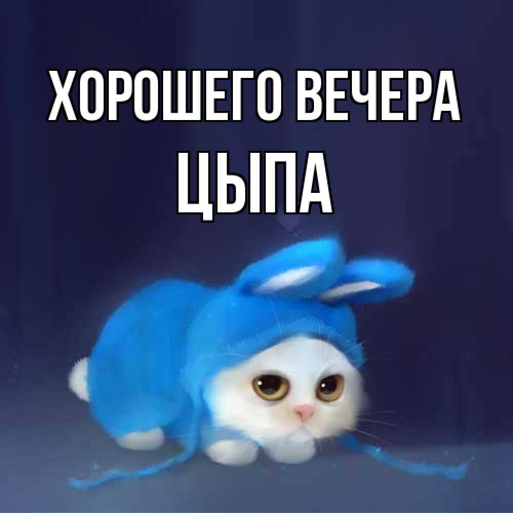 Открытка с именем, цыпа, Хорошего вечера