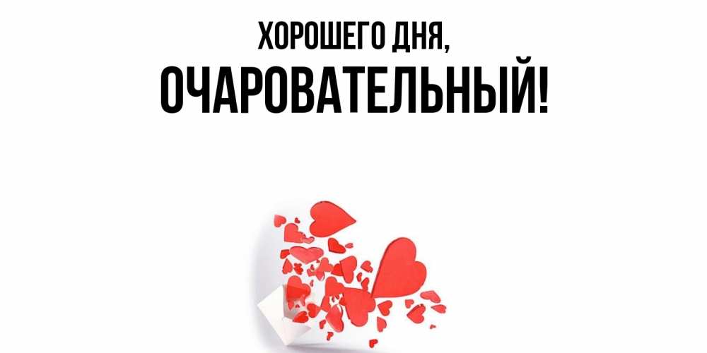Открытка  для любимых и родных. очаровательный, Хорошего дня  