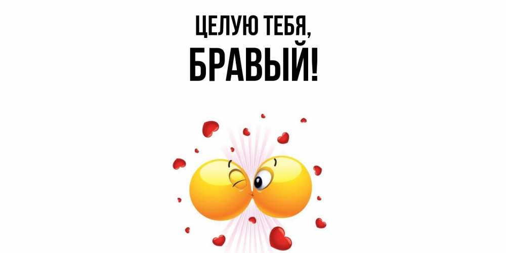 Картинка Целую тебя, бравый