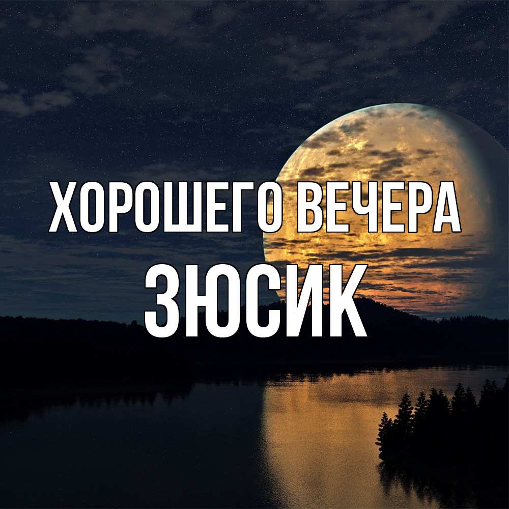 Открытка  для любимых и родных. зюсик, Хорошего вечера  
