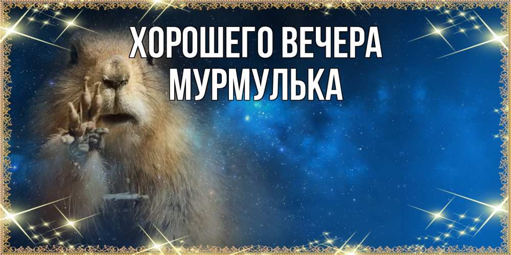 Картинка Хорошего вечера, мурмулька
