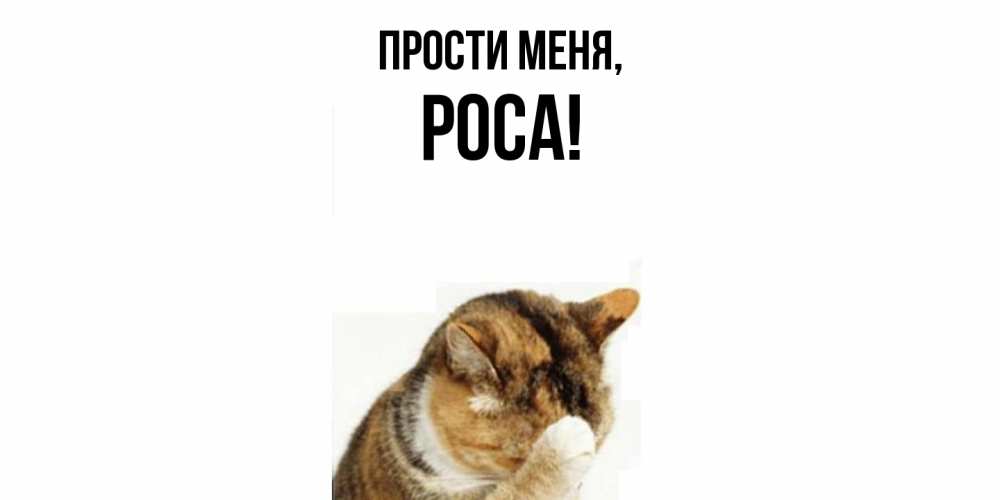 Открытка с именем, роса, Прости меня