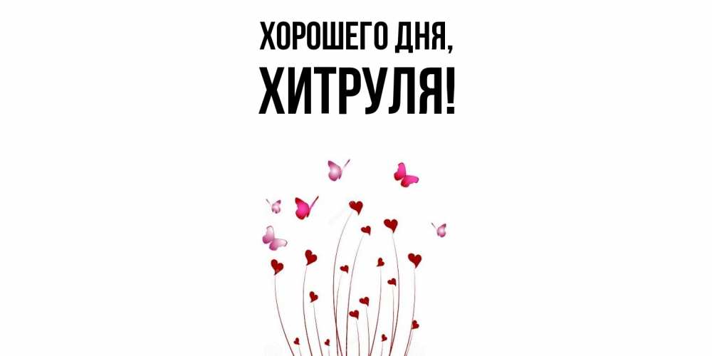Открытка  для любимых и родных. хитруля, Хорошего дня  