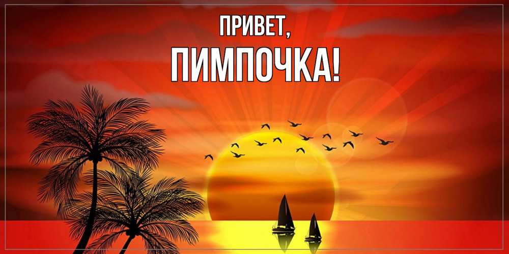 Открытка  для любимых и родных. пимпочка, Привет  
