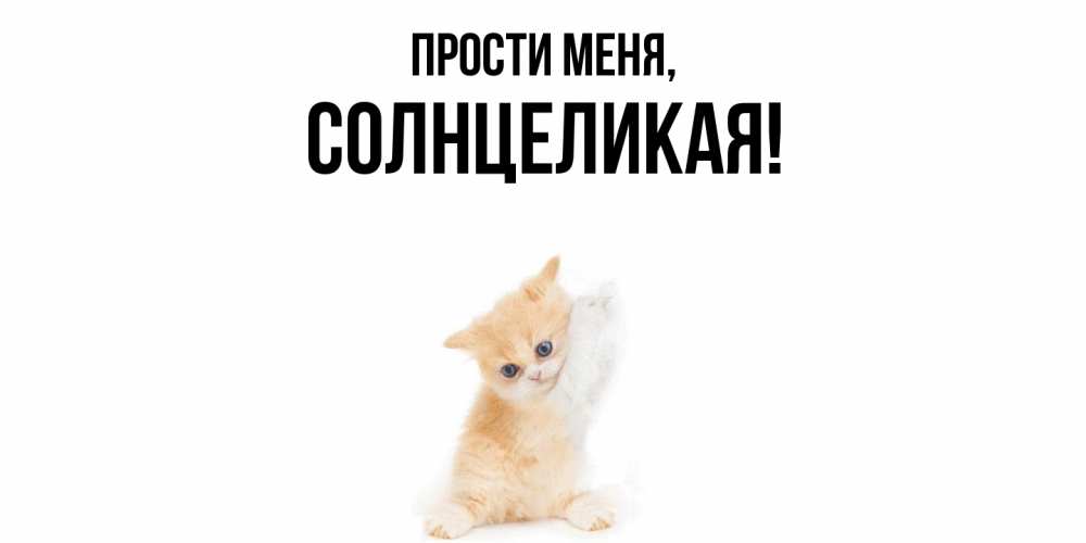 Открытка  для любимых и родных. солнцеликая, Прости меня  
