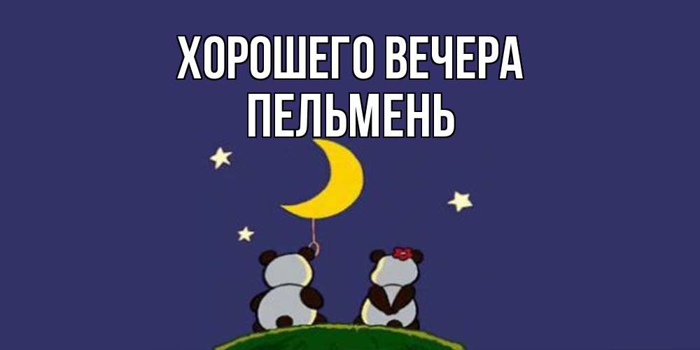 Открытка  для любимых и родных. пельмень, Хорошего вечера  