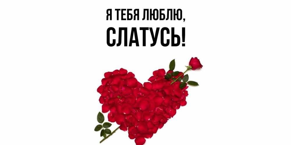 Открытка  для любимых и родных. слатусь, Я тебя люблю  