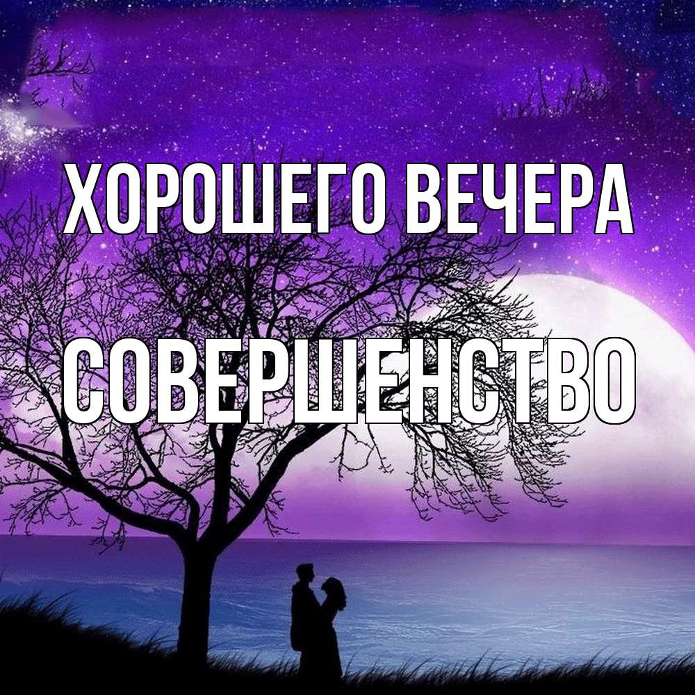 Открытка  для любимых и родных. совершенство, Хорошего вечера  