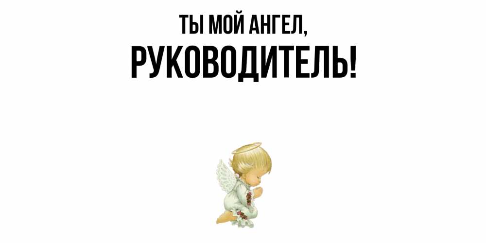 Открытка  для любимых и родных. Руководитель, Ты мой ангел  