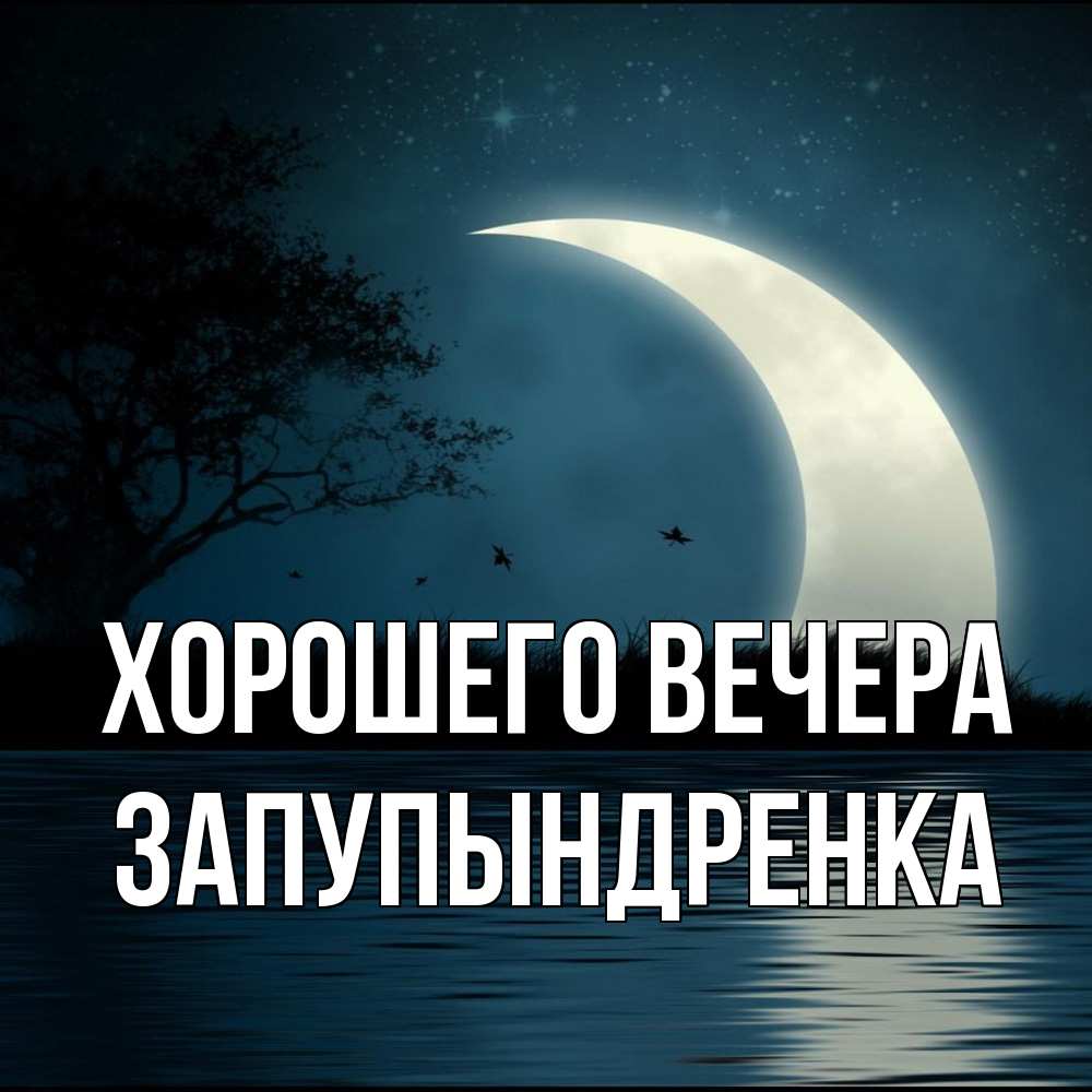 Открытка  для любимых и родных. запупындренка, Хорошего вечера  