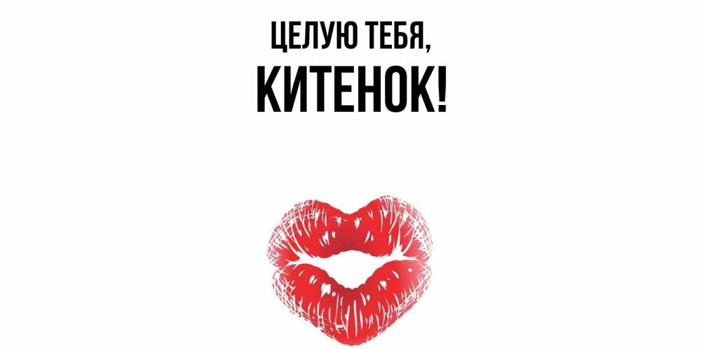 Картинка Целую тебя, китенок