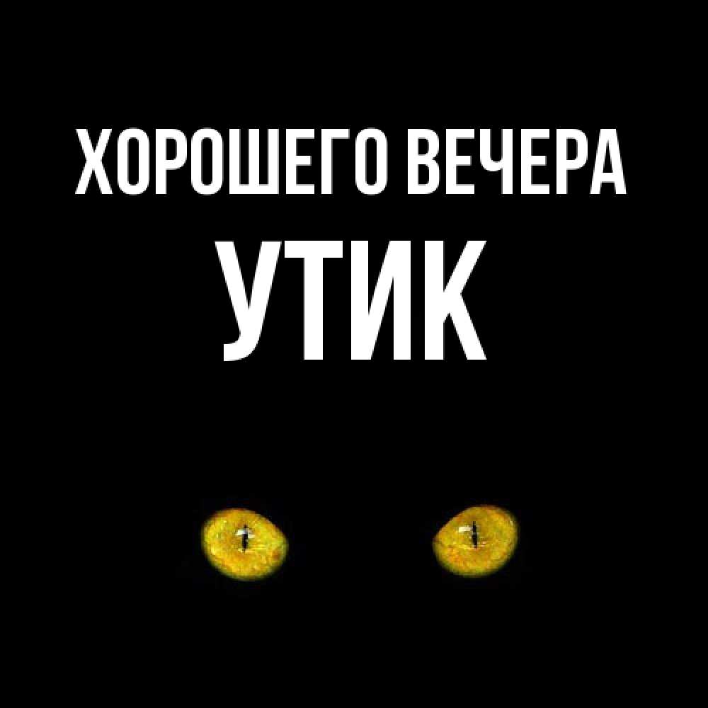 Открытка  для любимых и родных. утик, Хорошего вечера  