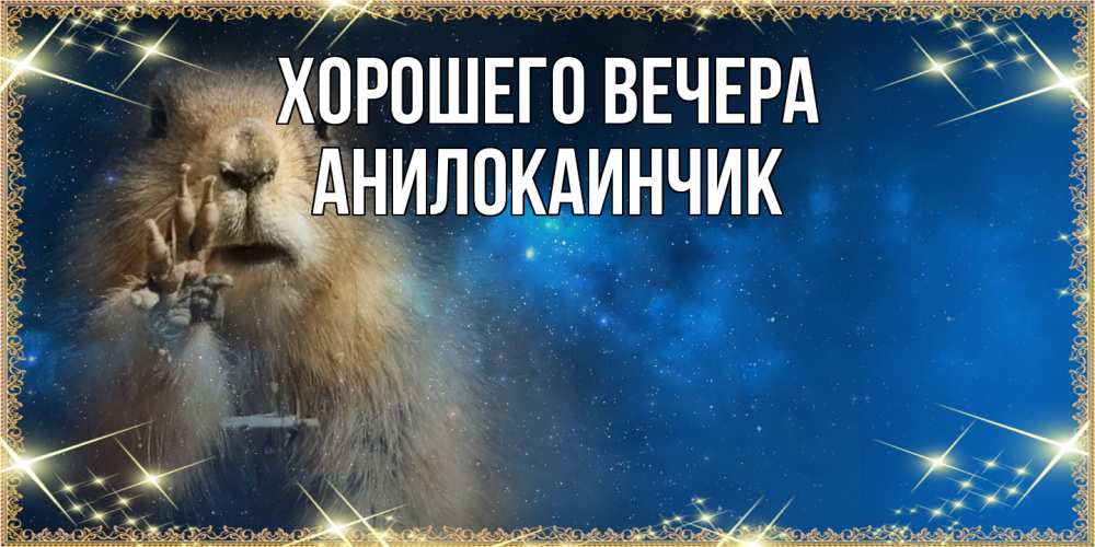 Открытка  для любимых и родных. анилокаинчик, Хорошего вечера  
