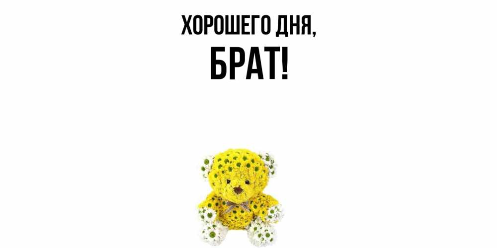 Открытка  для любимых и родных. Брат, Хорошего дня  