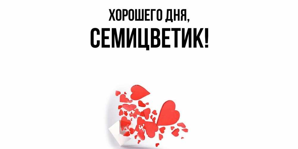 Открытка  для любимых и родных. семицветик, Хорошего дня  