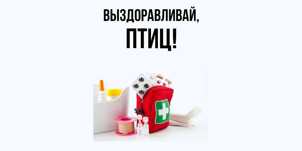 Открытка  для любимых и родных. птиц, Выздоравливай  