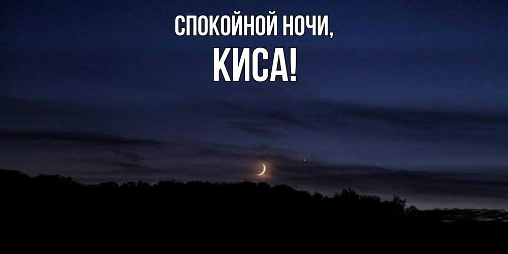 Открытка  для любимых и родных. киса, Спокойной ночи  
