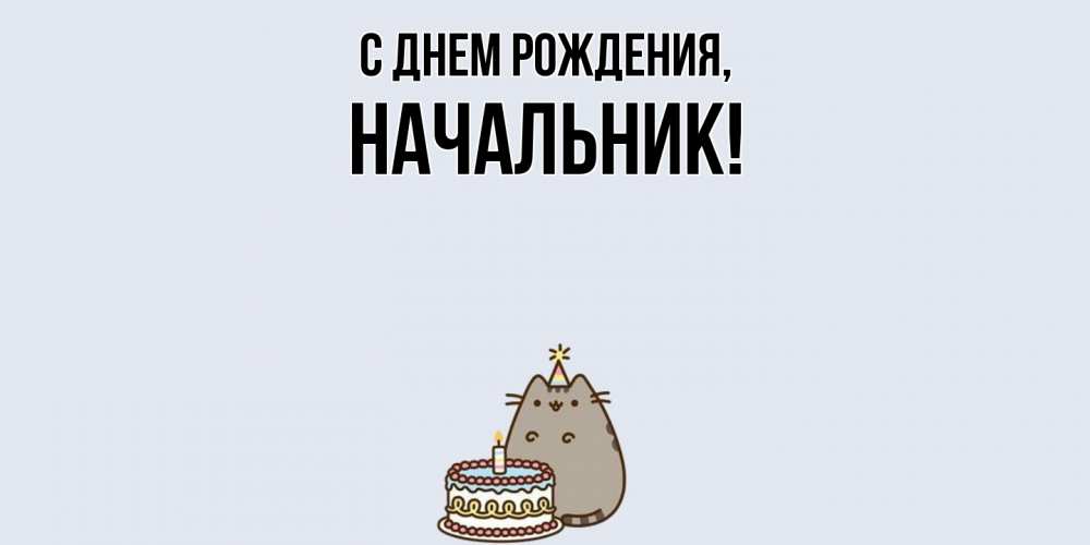 Открытка  для любимых и родных. Начальник, С днем рождения  