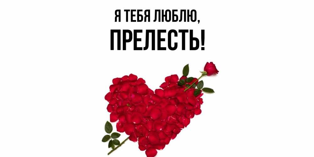 Картинка Я тебя люблю, пpелесть