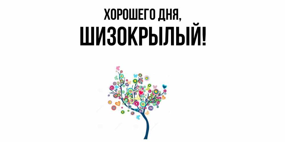 Открытка  для любимых и родных. шизокрылый, Хорошего дня  