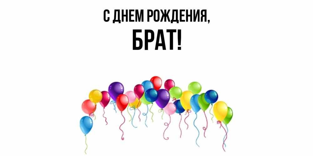 Открытка с именем, Брат, С днем рождения